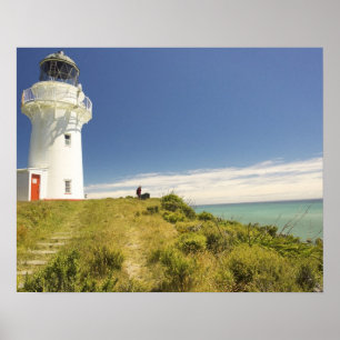 East Cape fyr, Eastland, Nya Zeeland Poster