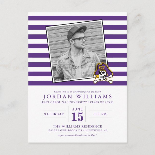 East Carolina University | ECU Piraterna Meddelande Vykort (Framsida)