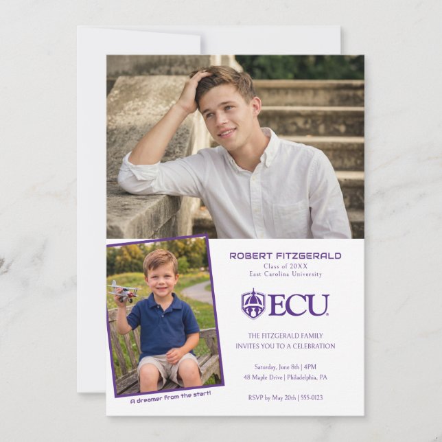 East Carolina University-examen Inbjudningar (Framsida)