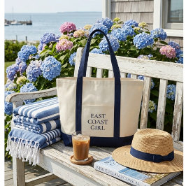 East Coast Flickan Preppy Coastal Tygkasse