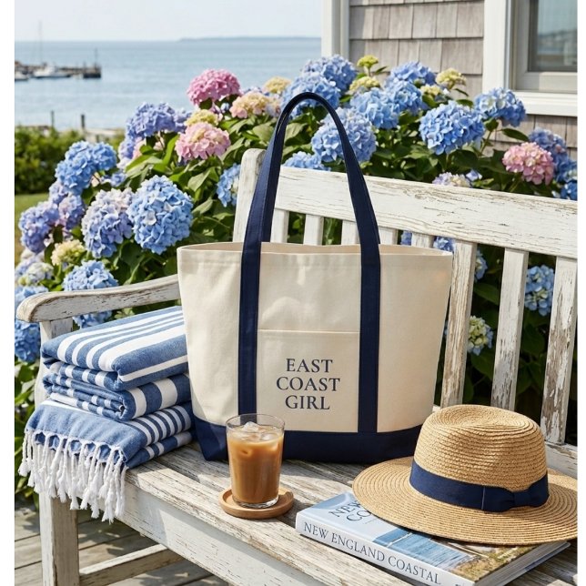 East Coast Flickan Preppy Coastal Tygkasse (Skapare uppladdad)
