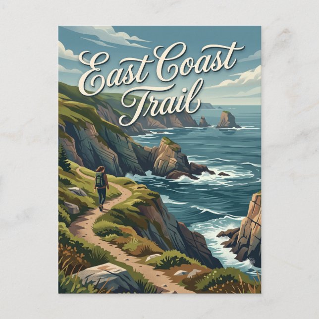 East Coast Trail Kanada Vykort (Framsida)