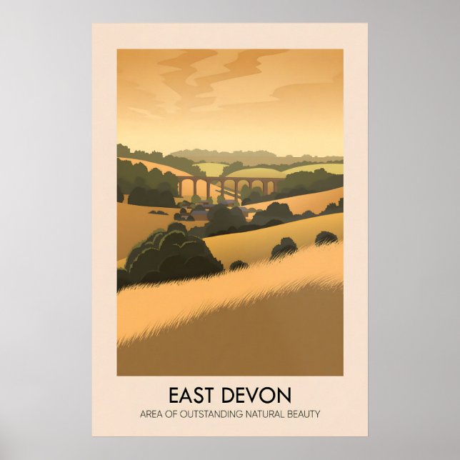 East Devon AONB Travel Poster (Framsidan)