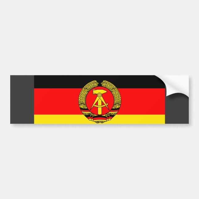 East Germany flagga Bildekal (Framsidan)