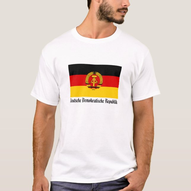 East Germany flagga Deutsche Demokratische T-shirt (Framsida)
