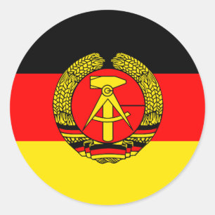 East Germany flagga Runt Klistermärke