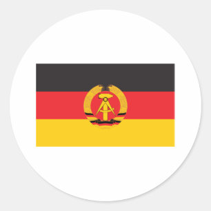 East Germany flagga Runt Klistermärke