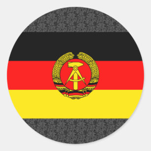 East Germany flagga Runt Klistermärke