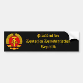 East Germany president av DDREN! Bildekal