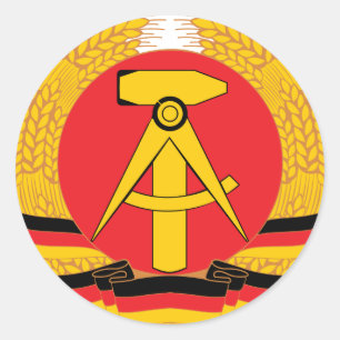 East Germany vapensköld Runt Klistermärke