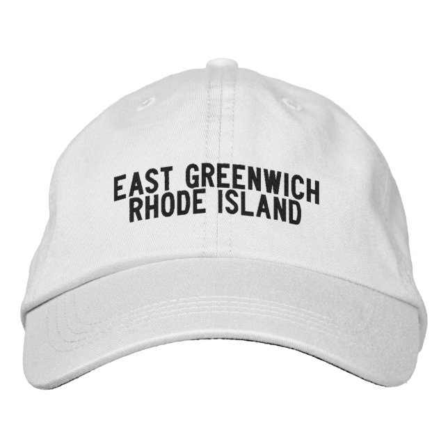 EAST GREENWICH Rhode Island-hatt Broderad Keps (Framsida)