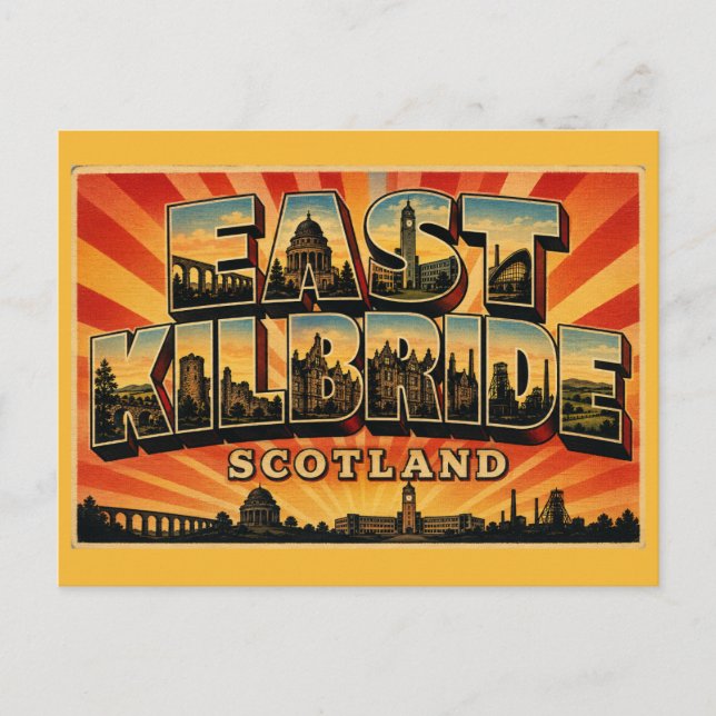East Kilbride Skottland Calderglen Vykort (Framsida)
