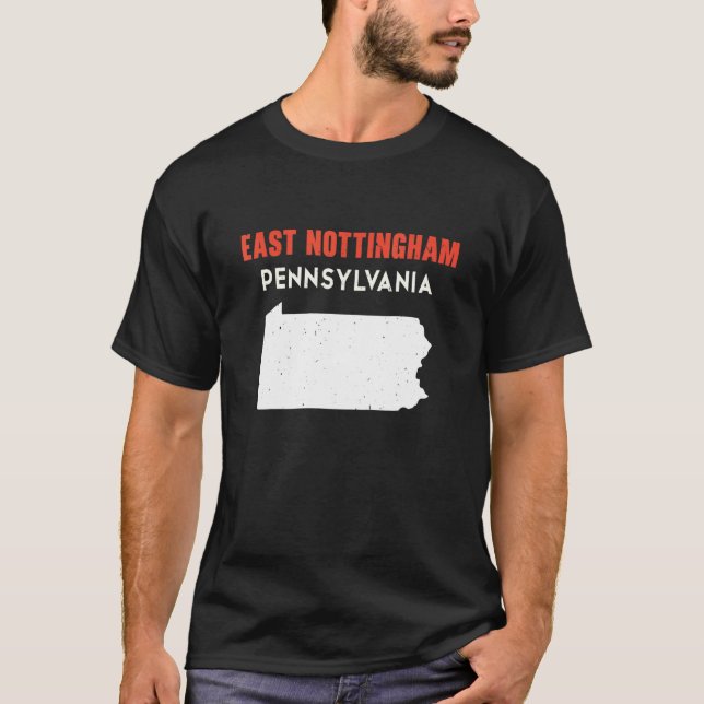 East Nottingham Pennsylvania USA State America Tra T Shirt (Framsida)