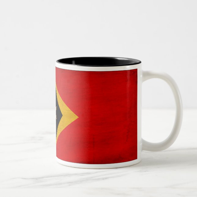 East Timor flaggamugg Två-Tonad Mugg (Höger)
