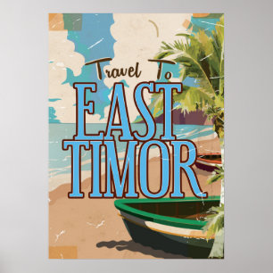 East Timor vintage resoraffisch Art. Poster