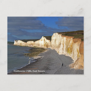 Eastbourne Cliffs i Öster Sussex England Helg Vykort