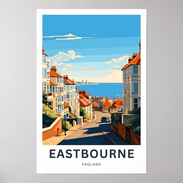 Eastbourne England Travel Print Poster (Framsidan)