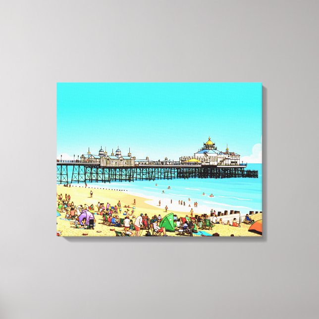 Eastbourne Pier vy canvastryck (Framsida)
