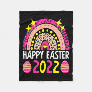 Easter 2022 rainbow cute happy easter 2022 women m fleecefilt