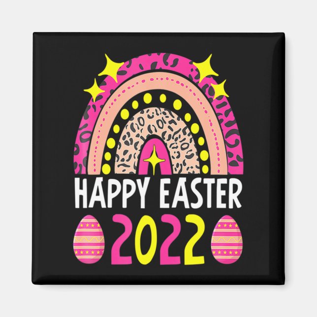 Easter 2022 rainbow cute happy easter 2022 women  magnet (Framsidan)