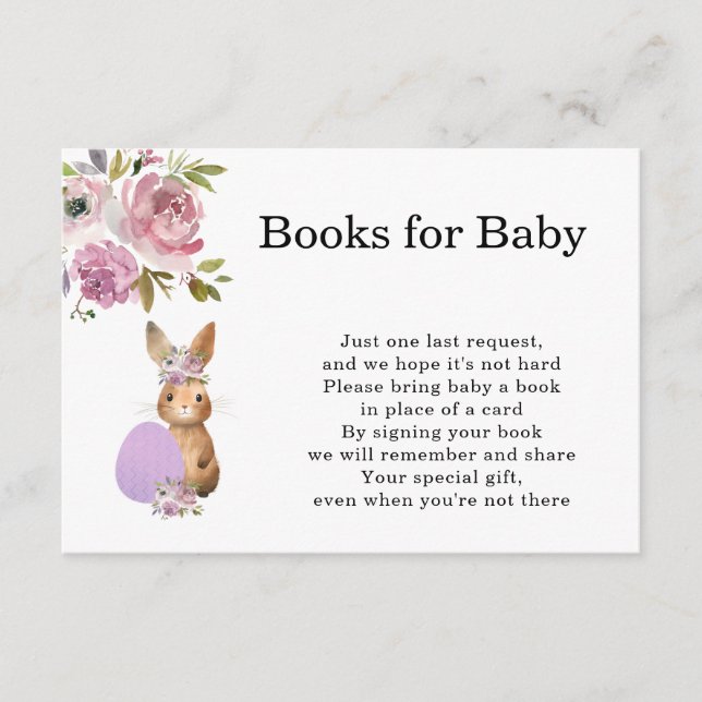 Easter Baby Shower | Books for Baby Enclosure Card Tilläggskort (Framsida)