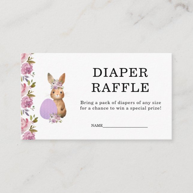 Easter Baby Shower | Diaper Raffle Tilläggskort (Framsida)