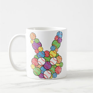 Easter Baseball Lover Bunny Head Ball Egg Hunting Kaffemugg