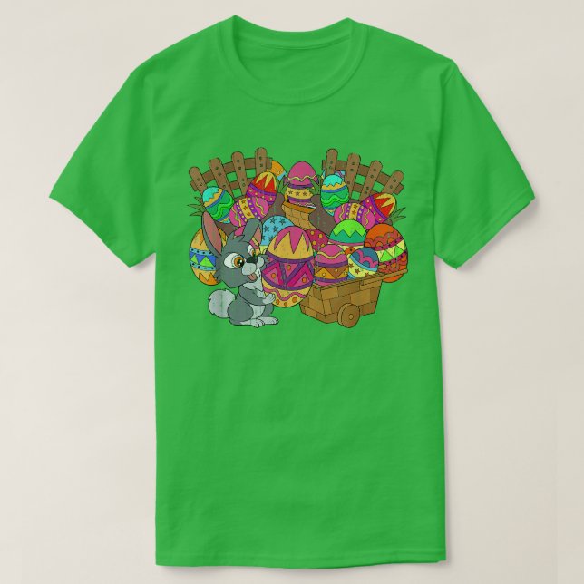 Easter Basket Cute Easter Eggs Bunny Rabbit Happy  T Shirt (Design framsida)