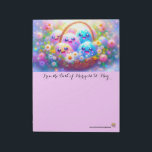Easter Basket Dreams Anteckningsblock<br><div class="desc">Palais de Marigold St. May creates unique stationery for those that love all things cute,  Kawaii,  floral,  and colorful. 

Note that the designs are created for the large notepad. If you would like a different size notepad,  stationery,  or anything else,  please contact me!</div>