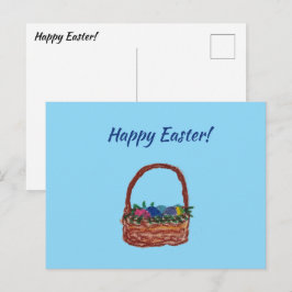 Easter Basket Postcard Vykort