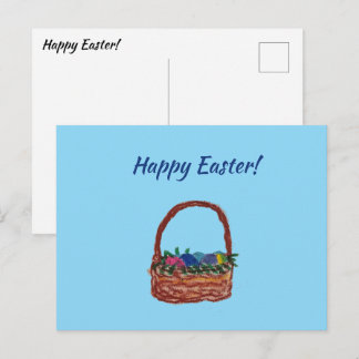 Easter Basket Postcard Vykort