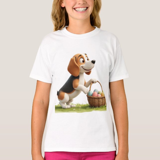 easter beagle t shirt (Framsida)