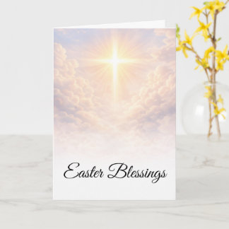 Easter Blessings Christian Cross Sunrise Greeting  Kort