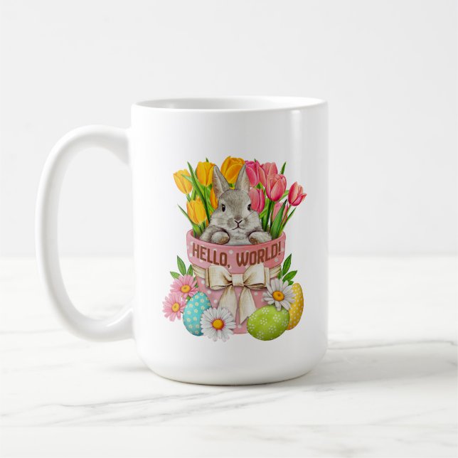 Easter Blessings-Hello World Coffee Mug Kaffemugg (Vänster)