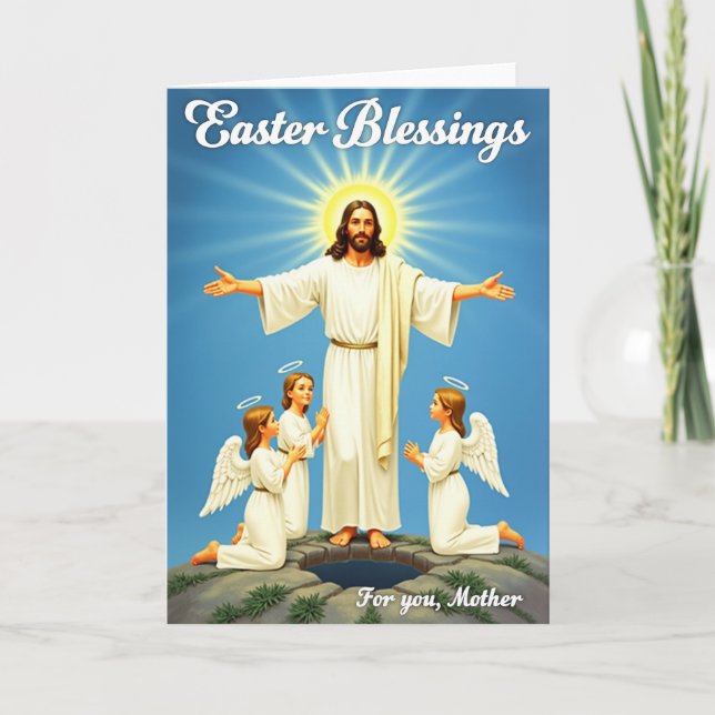 Easter Blessings Mother Card Kort (Framsida)