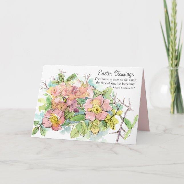 Easter Blessings Song of Solomon Wild Roses Kort (Framsida)