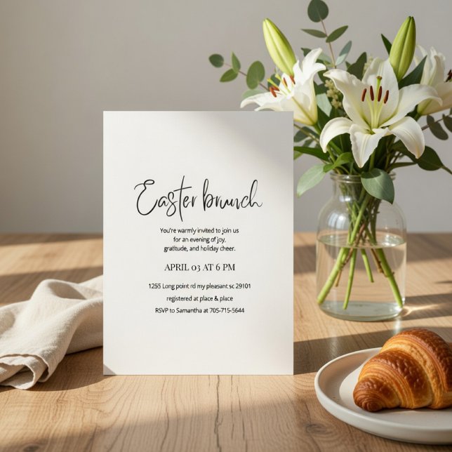 Easter Brunch Invitation | Modern Elegant Spring  Inbjudningar (Skapare uppladdad)