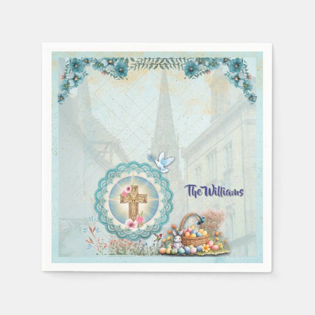  Easter Brunch Napkins – Personalized Pappersservett (Framsidan)
