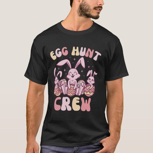 Easter Bunnies Egg Hunt Crew  Cute for Boys Girls  T Shirt (Framsida)