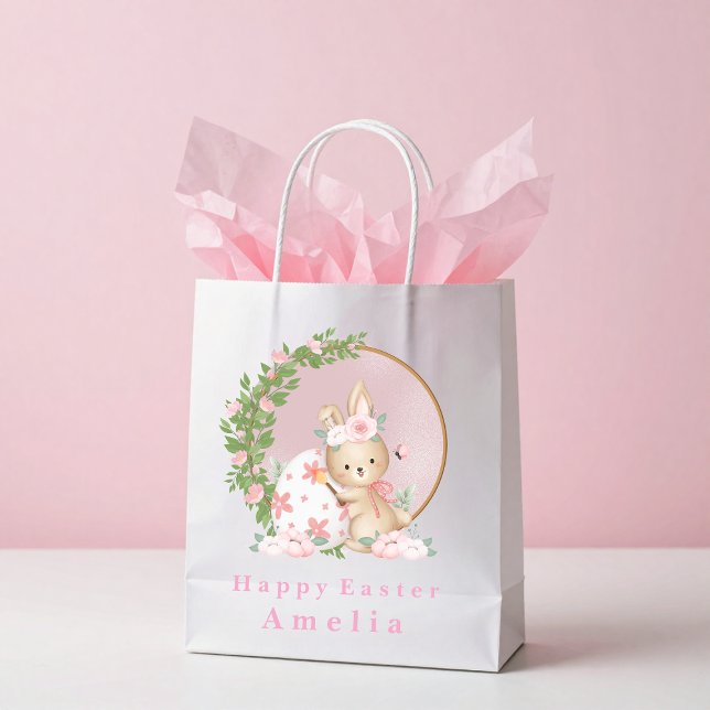 Easter Bunny at Garden Personalized Gift Bag (Skapare uppladdad)