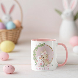 Easter Bunny at Garden Personalized Mug Mugg