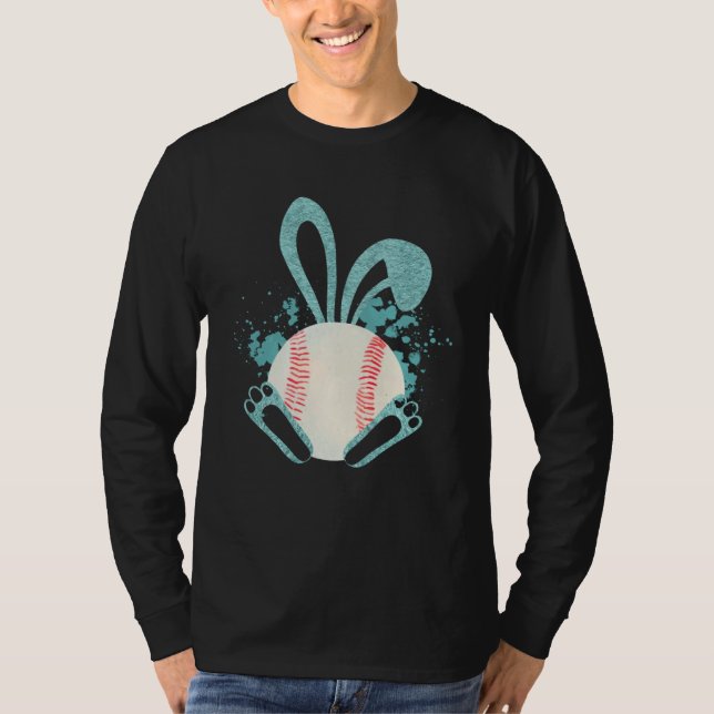 Easter Bunny Baseball Fan Easter Friend Bunny East T Shirt (Framsida)