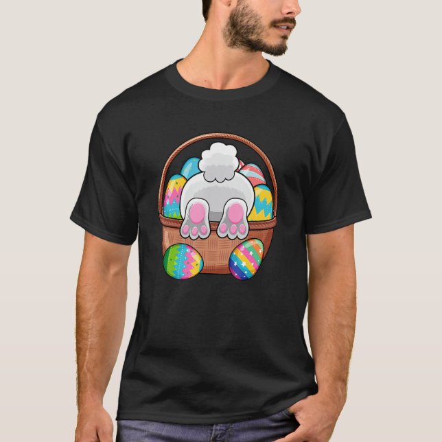 Easter Bunny Basket Eggs Rabbit Easter Day Women M T Shirt (Framsida)