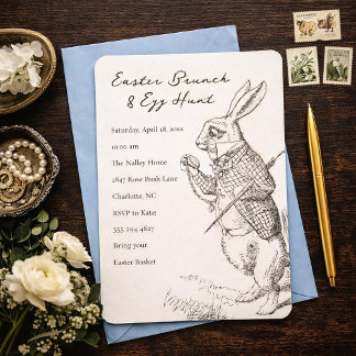 Easter Bunny Brunch and Egg Hunt Invitation Inbjudningar
