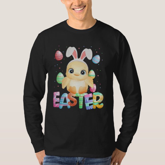Easter Bunny Chick   Easter Chicken T Shirt (Framsida)