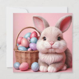 Easter Bunny Chocolate Egg Julkort