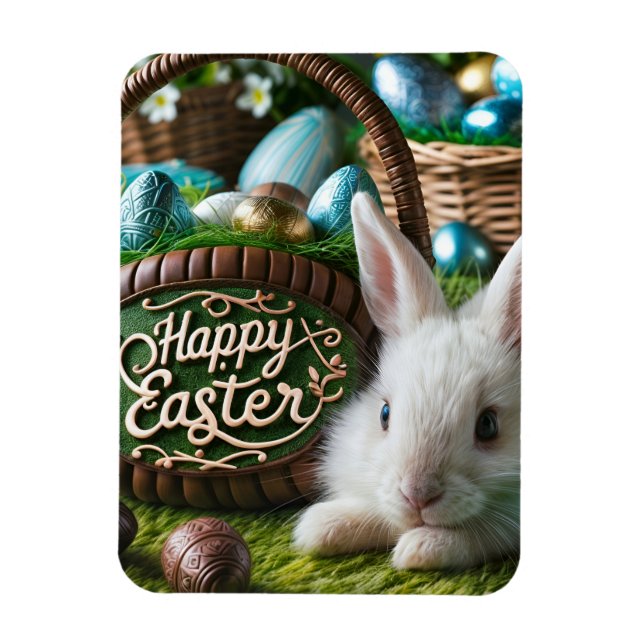 Easter Bunny Chocolate Egg Magnet (Vertikal)