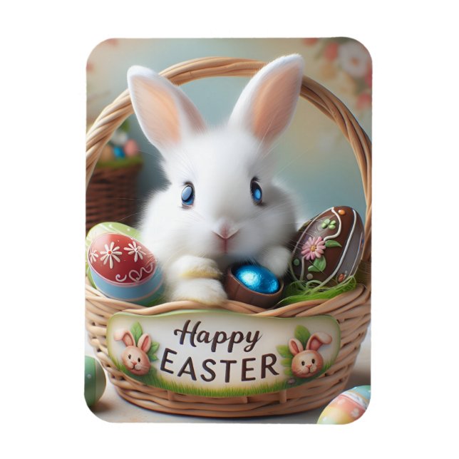 Easter bunny chocolate egg magnet (Vertikal)