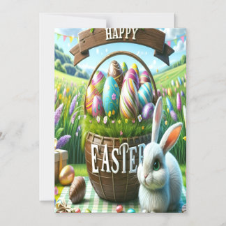 Easter Bunny Chocolate Egg Magnetisk Inbjudningskort