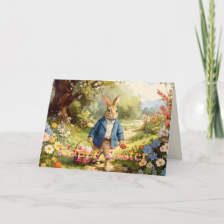 Easter Bunny Collecting Easter Eggs Kort